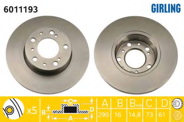 Imagine Disc frana GIRLING 6011193