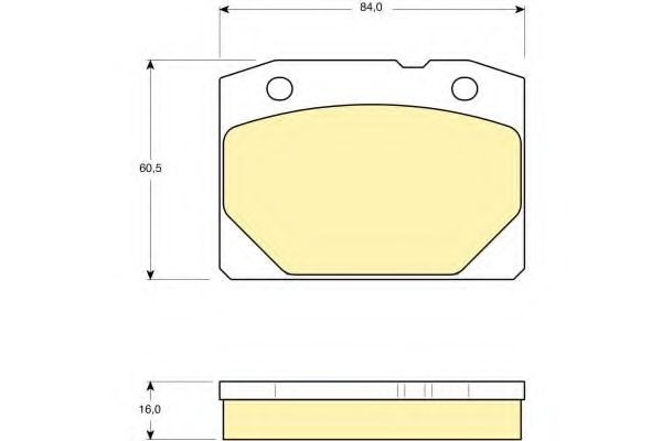 Imagine set placute frana,frana disc GIRLING 6101403