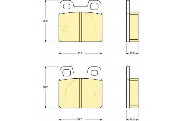 Imagine set placute frana,frana disc GIRLING 6101442