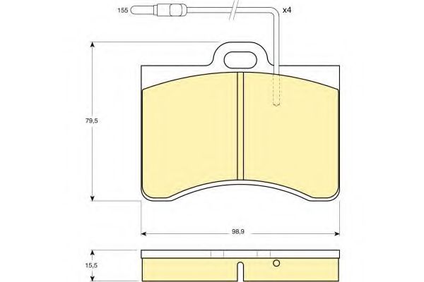 Imagine set placute frana,frana disc GIRLING 6101659