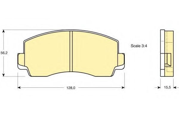 Imagine set placute frana,frana disc GIRLING 6101809