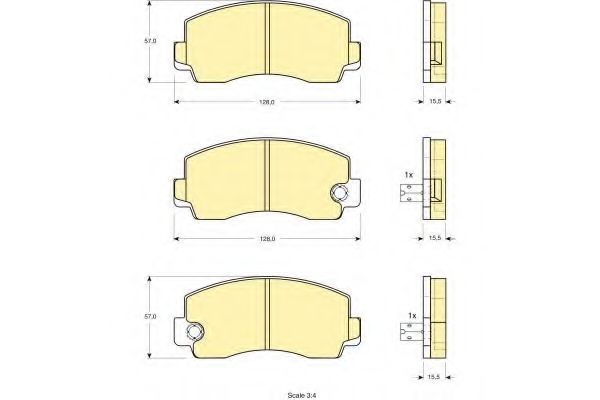 Imagine set placute frana,frana disc GIRLING 6102129