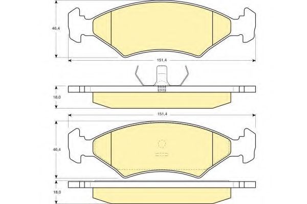 Imagine set placute frana,frana disc GIRLING 6102552