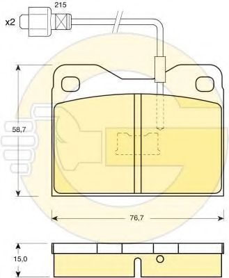 Imagine set placute frana,frana disc GIRLING 6102692