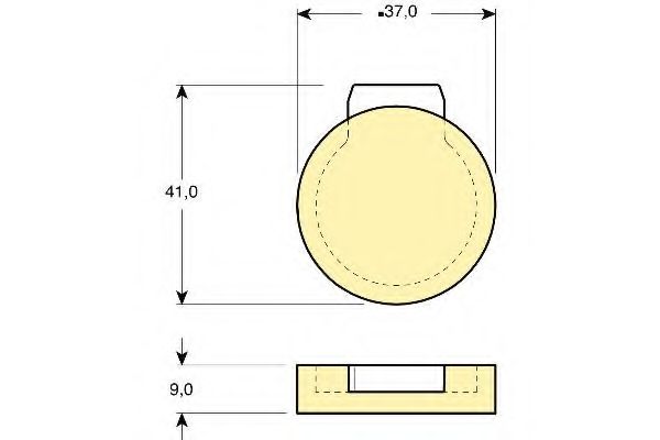 Imagine set placute de frana,frana de parcare cu disc GIRLING 6102729