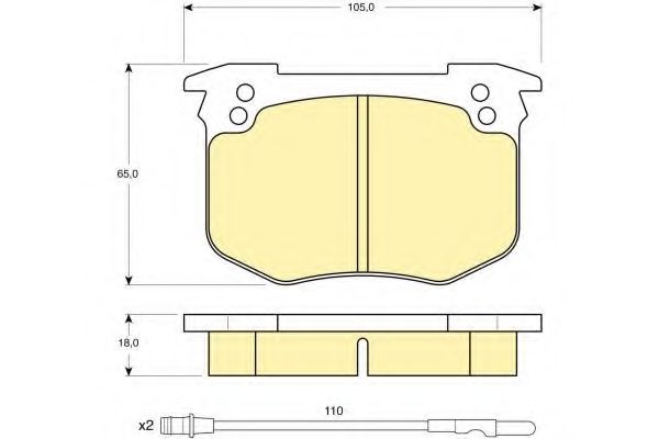 Imagine set placute frana,frana disc GIRLING 6102803