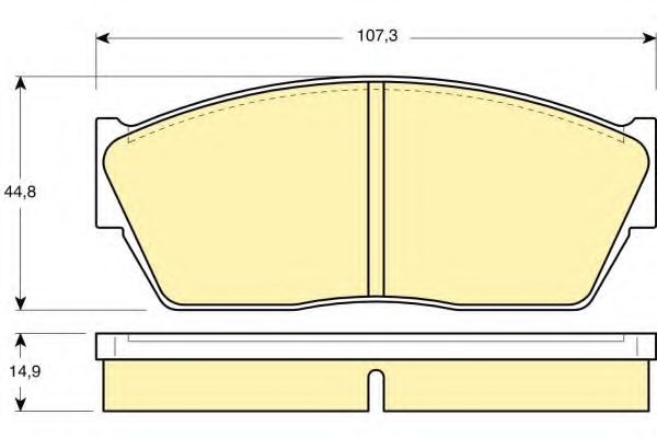 Imagine set placute frana,frana disc GIRLING 6102849