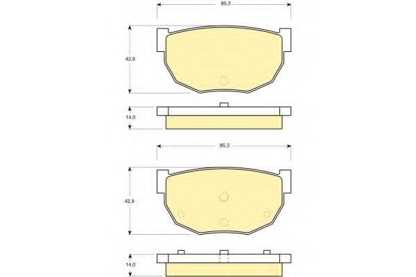 Imagine set placute frana,frana disc GIRLING 6103069