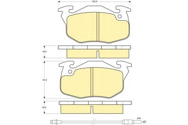 Imagine set placute frana,frana disc GIRLING 6103273