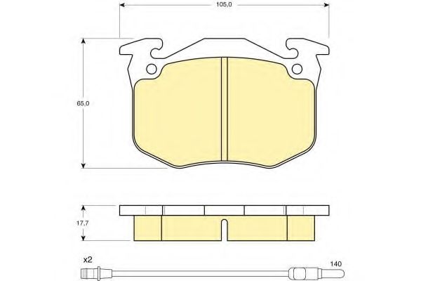 Imagine set placute frana,frana disc GIRLING 6103863