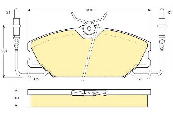 Imagine set placute frana,frana disc GIRLING 6104251