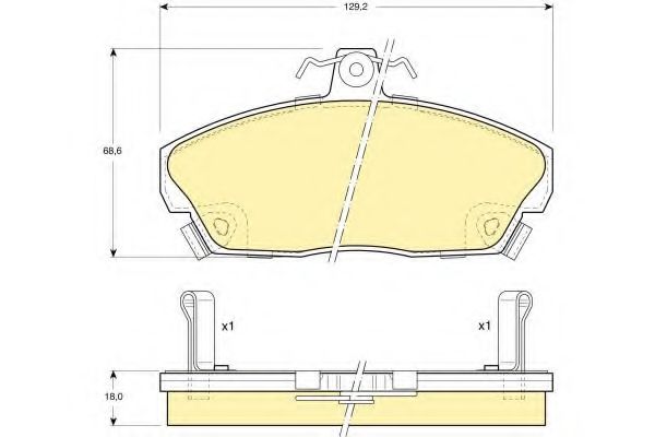 Imagine set placute frana,frana disc GIRLING 6104961