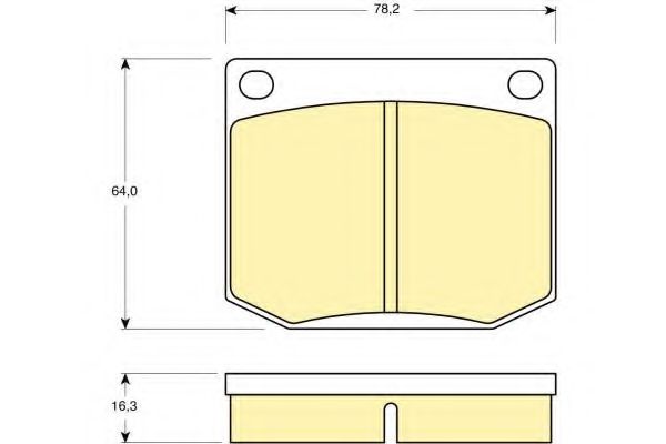 Imagine set placute frana,frana disc GIRLING 6106371