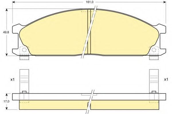 Imagine set placute frana,frana disc GIRLING 6107669