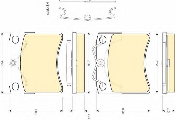 Imagine set placute frana,frana disc GIRLING 6107911