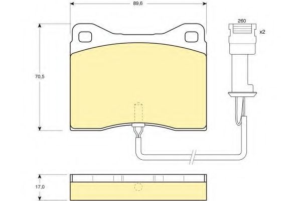 Imagine set placute frana,frana disc GIRLING 6108022