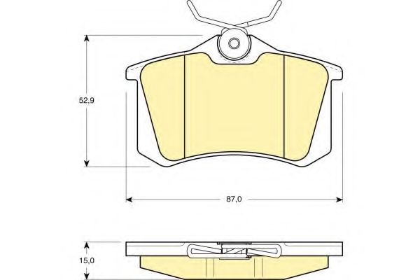 Imagine set placute frana,frana disc GIRLING 6108231