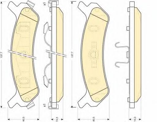 Imagine set placute frana,frana disc GIRLING 6108969