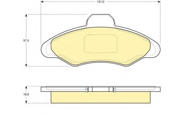 Imagine set placute frana,frana disc GIRLING 6108973