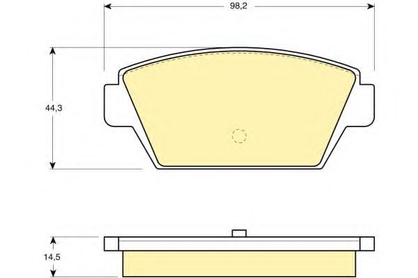 Imagine set placute frana,frana disc GIRLING 6109459