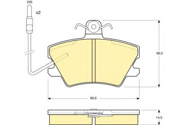 Imagine set placute frana,frana disc GIRLING 6109681