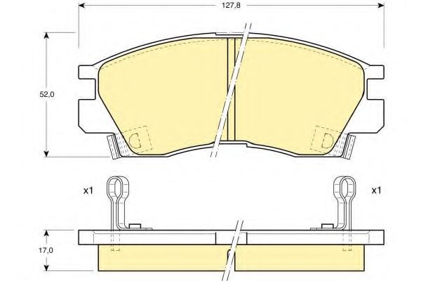 Imagine set placute frana,frana disc GIRLING 6109989