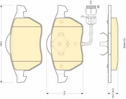 Imagine set placute frana,frana disc GIRLING 6110492