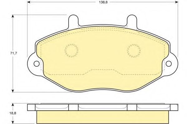 Imagine set placute frana,frana disc GIRLING 6110804