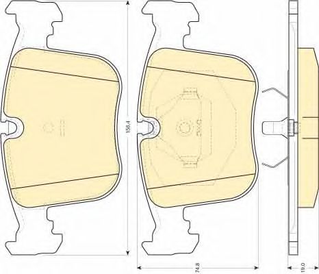 Imagine set placute frana,frana disc GIRLING 6111182