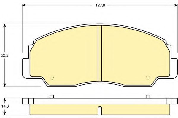 Imagine set placute frana,frana disc GIRLING 6111349