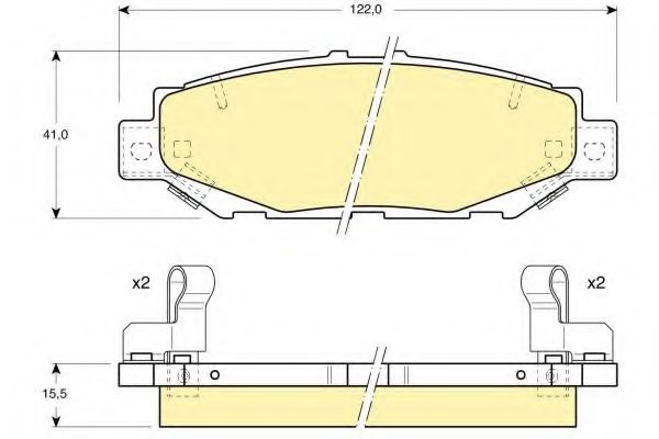 Imagine set placute frana,frana disc GIRLING 6111859