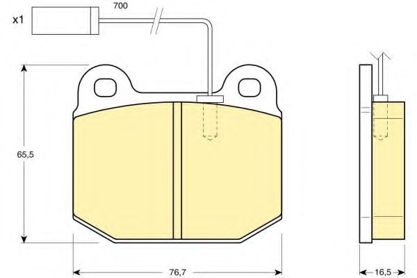 Imagine set placute frana,frana disc GIRLING 6112532