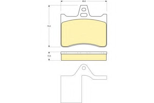 Imagine set placute frana,frana disc GIRLING 6112849