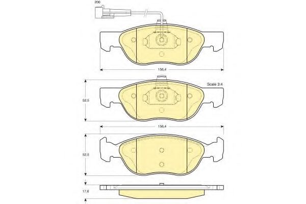 Imagine set placute frana,frana disc GIRLING 6112902