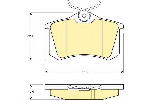 Imagine set placute frana,frana disc GIRLING 6113301