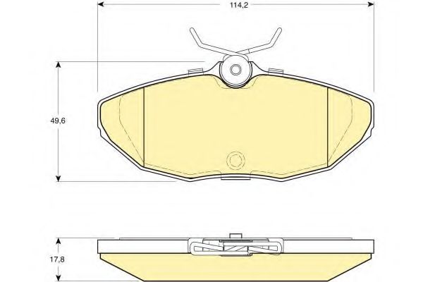 Imagine set placute frana,frana disc GIRLING 6113981