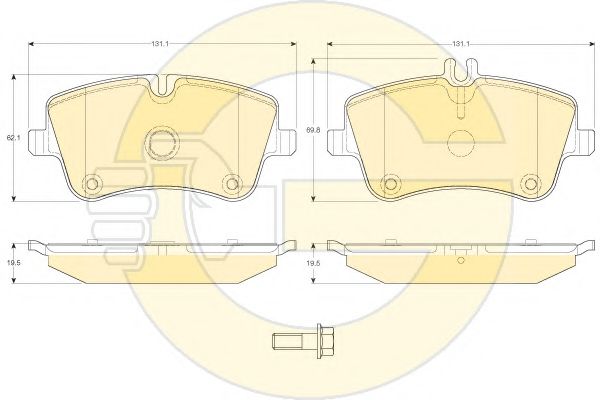 Imagine set placute frana,frana disc GIRLING 6114131