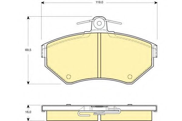 Imagine set placute frana,frana disc GIRLING 6114371