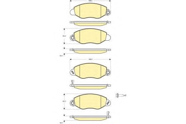 Imagine set placute frana,frana disc GIRLING 6114614