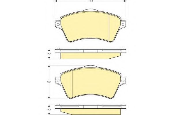 Imagine set placute frana,frana disc GIRLING 6114731