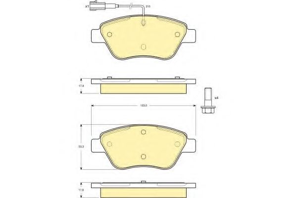 Imagine set placute frana,frana disc GIRLING 6114824