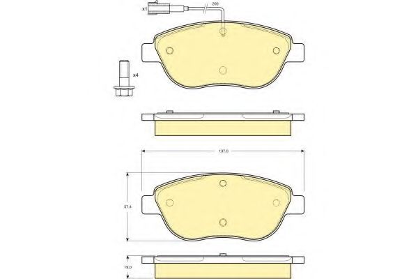 Imagine set placute frana,frana disc GIRLING 6114834