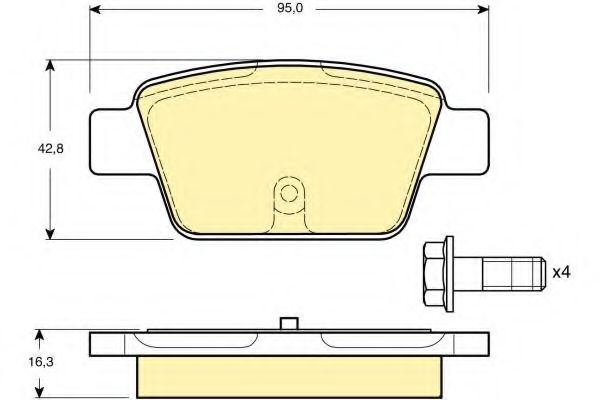 Imagine set placute frana,frana disc GIRLING 6114854