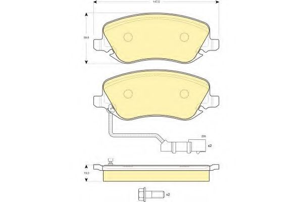 Imagine set placute frana,frana disc GIRLING 6114891