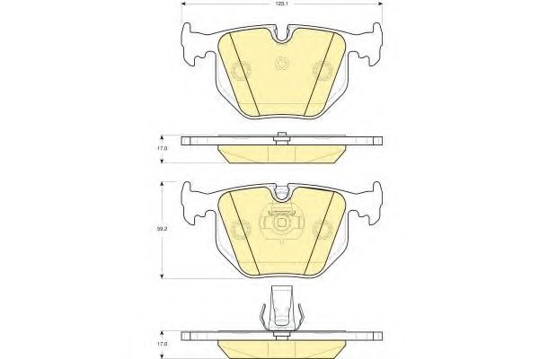 Imagine set placute frana,frana disc GIRLING 6115272