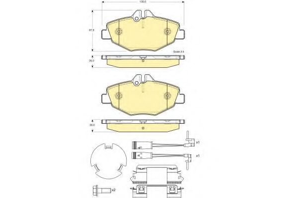 Imagine set placute frana,frana disc GIRLING 6115424