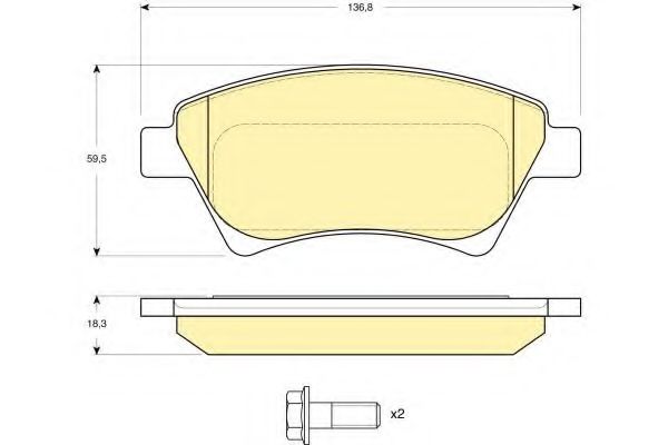 Imagine set placute frana,frana disc GIRLING 6115524