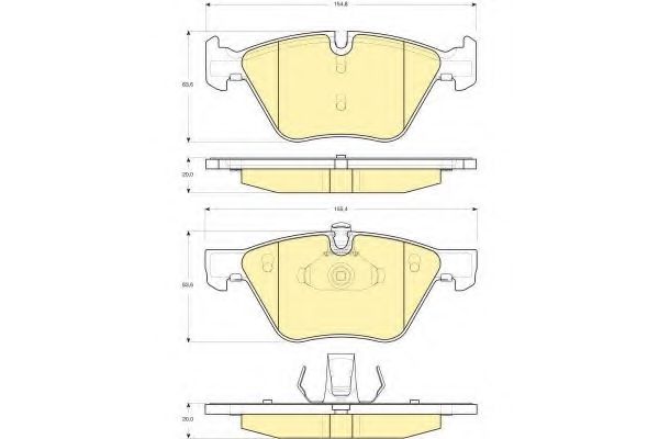 Imagine set placute frana,frana disc GIRLING 6115592