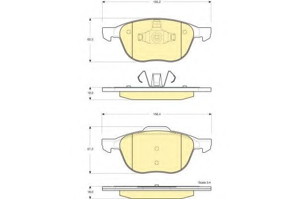 Imagine set placute frana,frana disc GIRLING 6115832