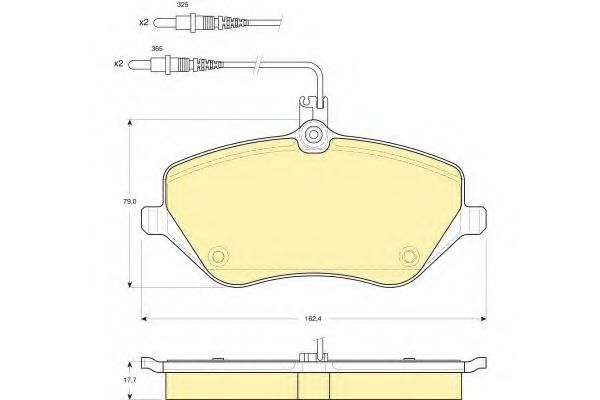 Imagine set placute frana,frana disc GIRLING 6115951